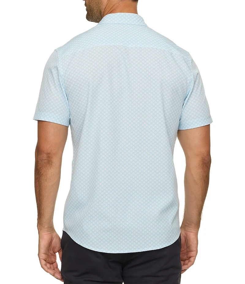 Flag and Anthem Short Sleeve Printed UPF Textured Shirt