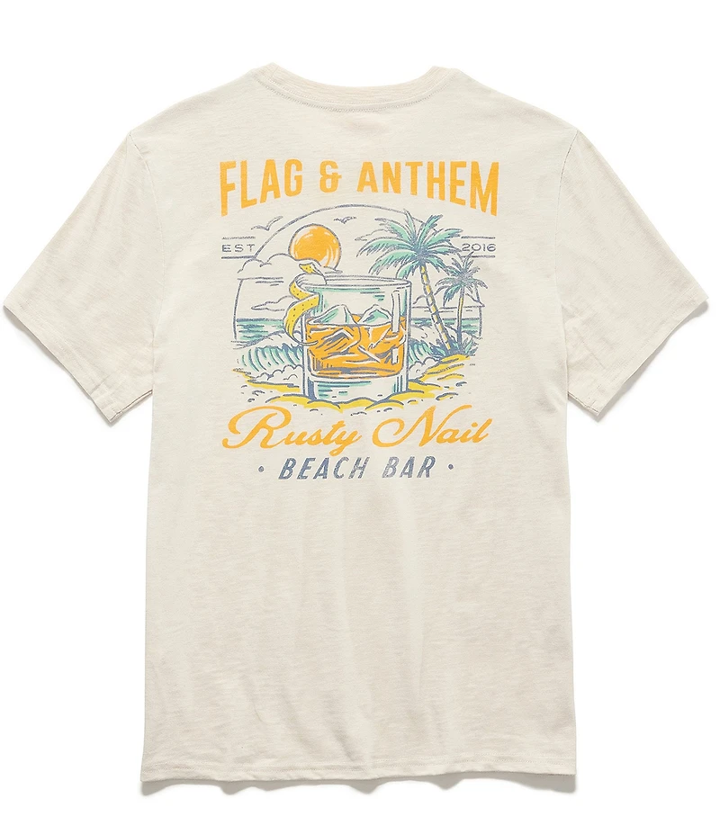 Flag and Anthem Short Sleeve Rusty Nail Beach Bar Slub T-Shirt