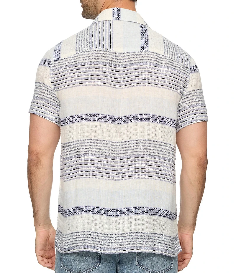 Flag and Anthem Short Sleeve Striped Lakesite Linen Shirt