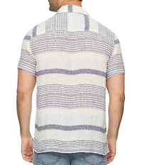 Flag and Anthem Short Sleeve Striped Lakesite Linen Shirt