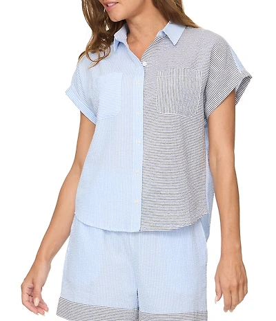 Flag and Anthem Short Sleeve Striped Ramona Coordinating Shirt