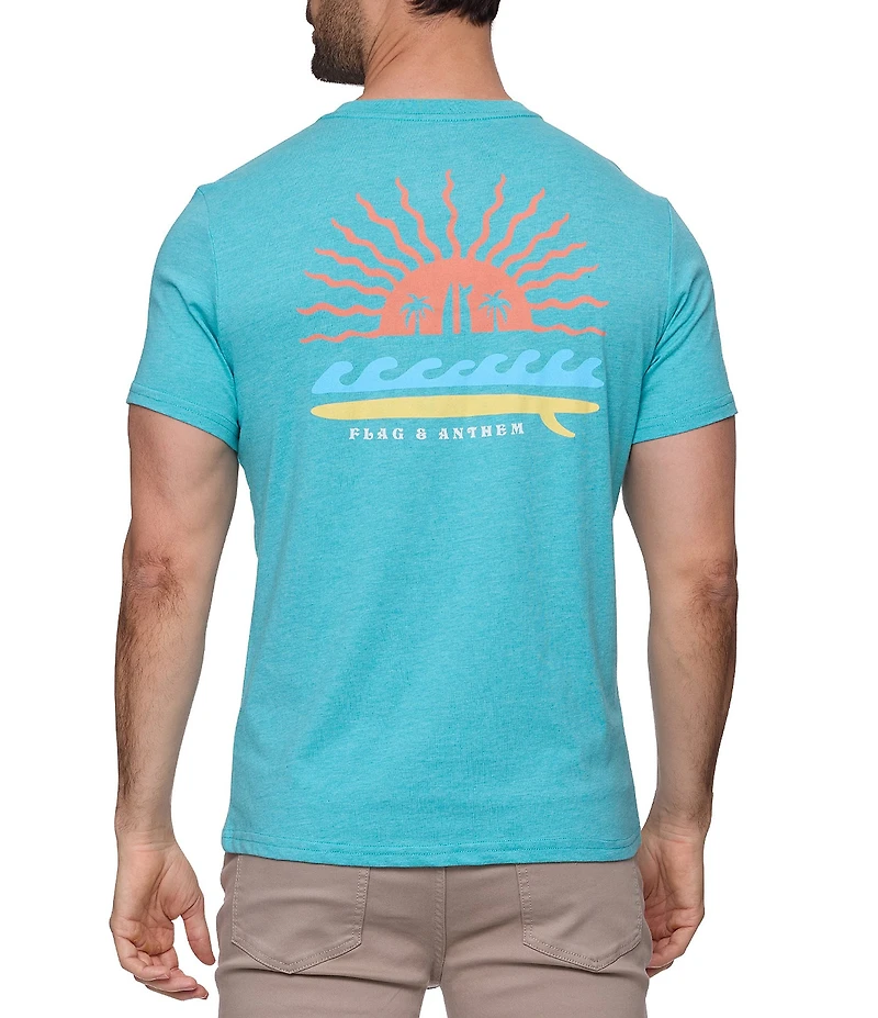 Flag and Anthem Short Sleeve Sun Rays And Surf T-Shirt