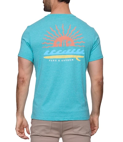 Flag and Anthem Short Sleeve Sun Rays And Surf T-Shirt