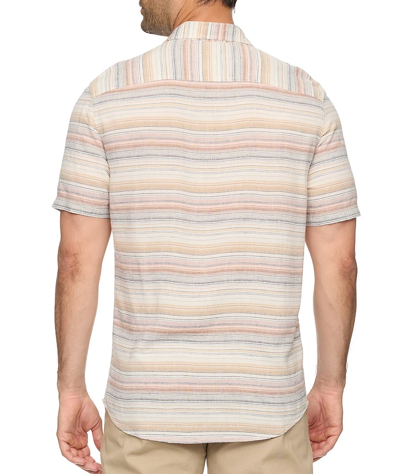 Flag and Anthem Short Sleeve Westmont Striped Woven Shirt
