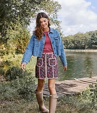 Flag and Anthem Sidney Cropped Denim Jacket