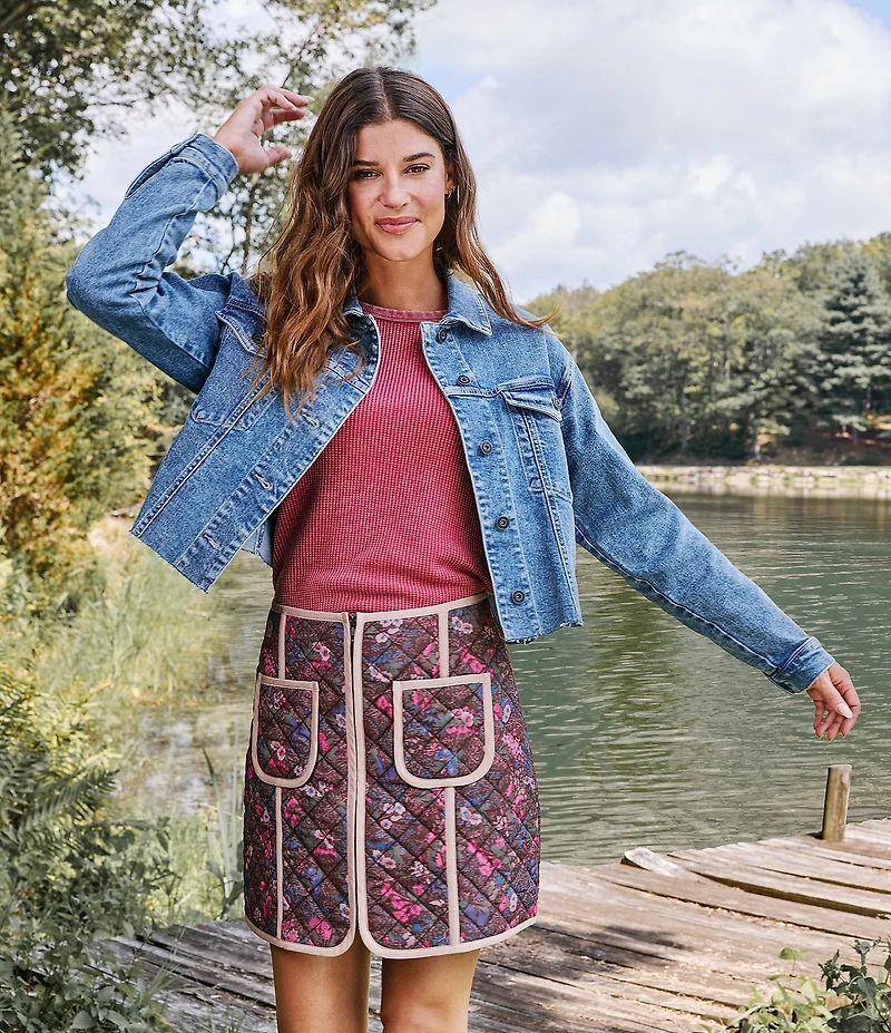 Flag and Anthem Sidney Cropped Denim Jacket