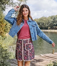 Flag and Anthem Sidney Cropped Denim Jacket