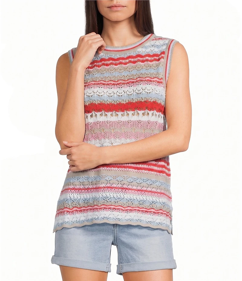 Flag and Anthem Sleeveless Stripe Dale Sweater Tank