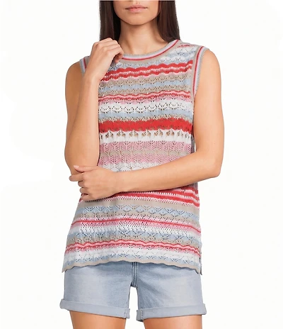 Flag and Anthem Sleeveless Stripe Dale Sweater Tank