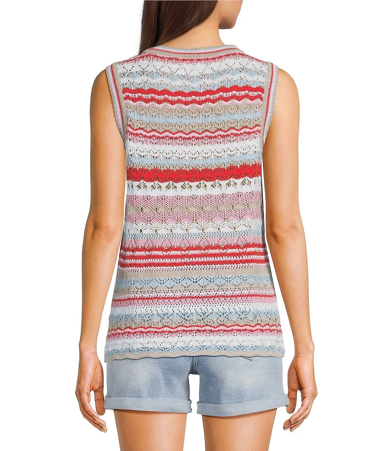 Flag and Anthem Sleeveless Stripe Dale Sweater Tank