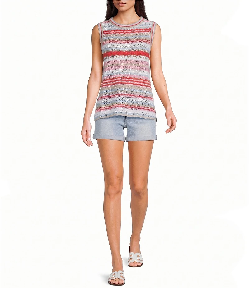 Flag and Anthem Sleeveless Stripe Dale Sweater Tank