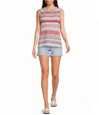 Flag and Anthem Sleeveless Stripe Dale Sweater Tank