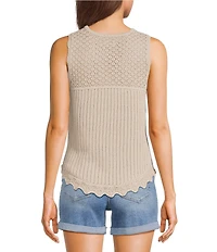 Flag and Anthem Sleeveless Susie Crochet Tank