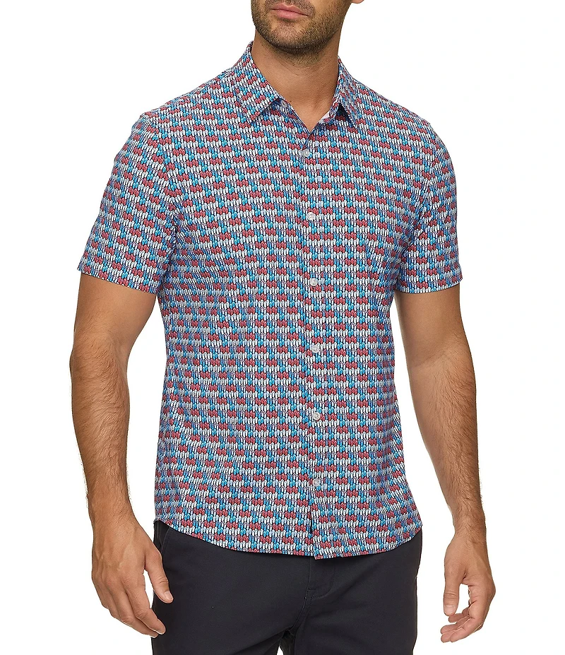 Flag and Anthem Summerville Tropical Print Short Sleeve Shirt
