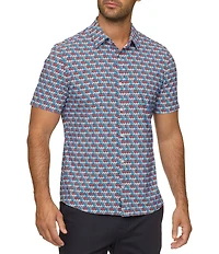 Flag and Anthem Summerville Tropical Print Short Sleeve Shirt