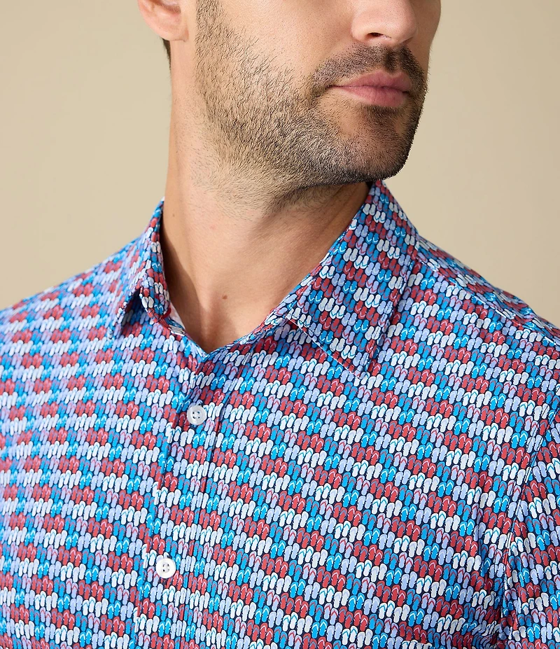 Flag and Anthem Summerville Tropical Print Short Sleeve Shirt