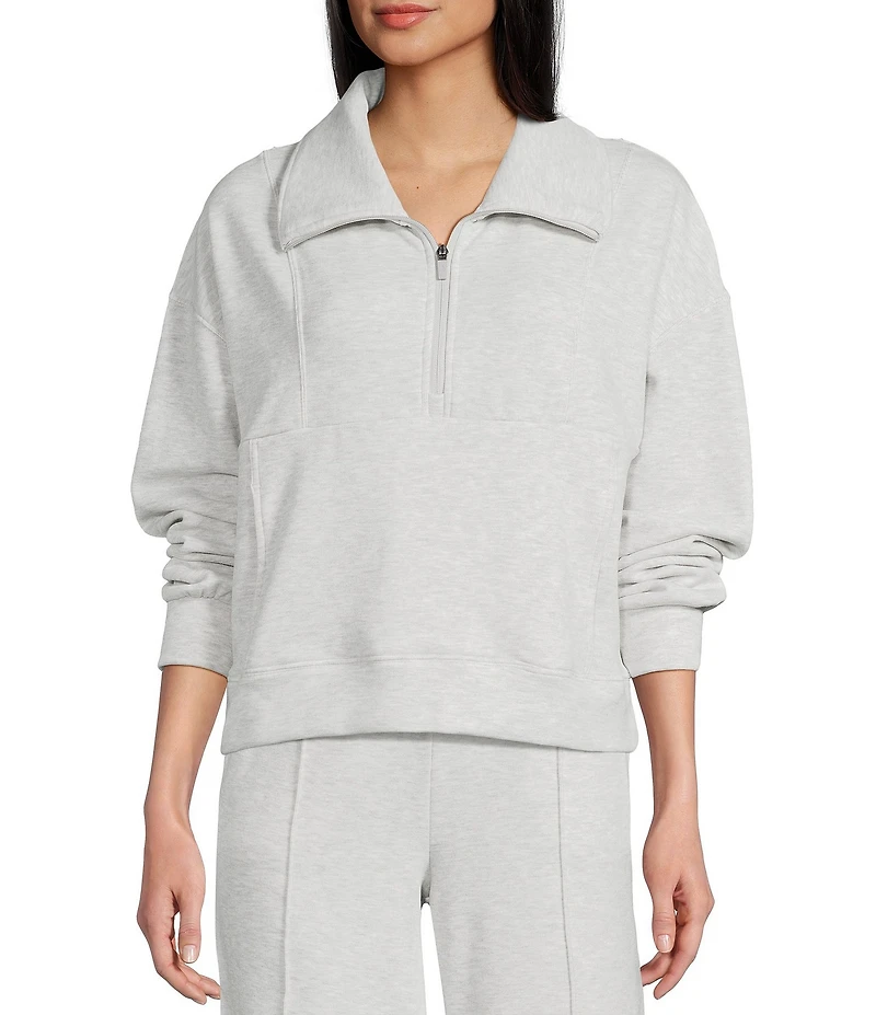 Flag and Anthem Ultra Soft Plush Long Sleeve Quarter Zip Sweatshirt