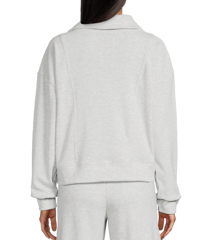 Flag and Anthem Ultra Soft Plush Long Sleeve Quarter Zip Sweatshirt