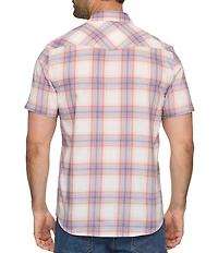 Flag and Anthem UPF Performance Short Sleeve Plaid Print Western Shirt