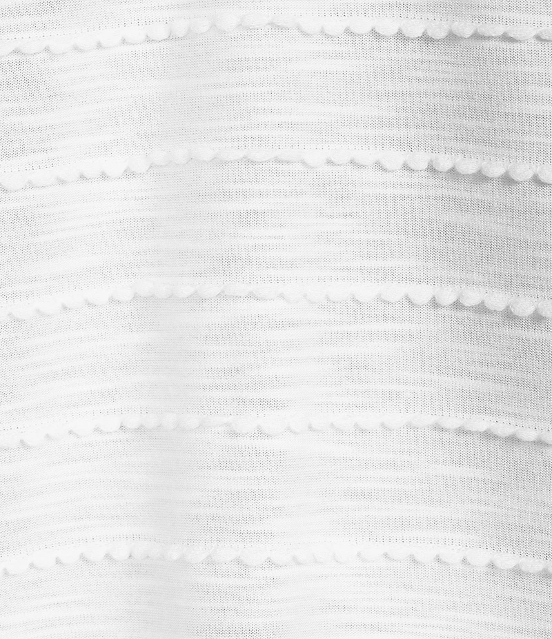 Flag and Anthem Valerie Scoop Neck Short Flutter Sleeves Ribbed Top