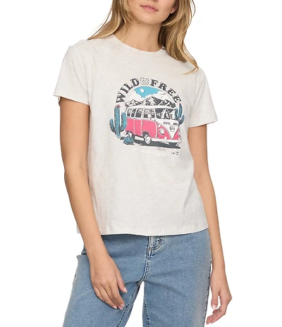 Flag and Anthem Wild & Free Van Artwork Short Sleeve T-Shirt