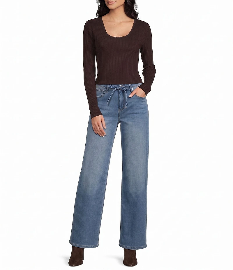 Flag and Anthem Willow Long Sleeve Pointelle Top