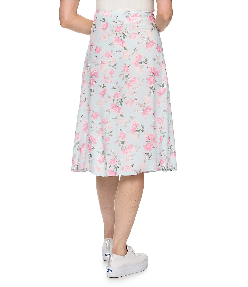 Flag and Anthem Zoe Floral A-Line Midi Skirt