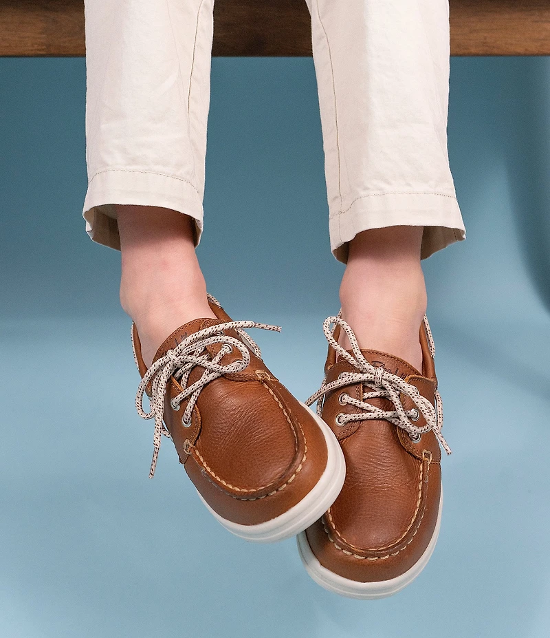 Flag LTD. Boys' Freddie Leather Lace Up Boat Shoes (Youth)
