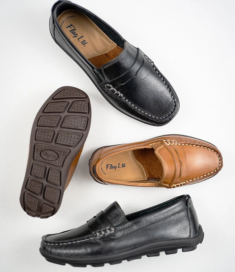 Flag LTD. Boys' Turbo Leather Penny Driver Loafers (Youth)