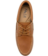 Flag LTD. Men's Ayden Moc Toe 3-Eye Leather Boat Shoes