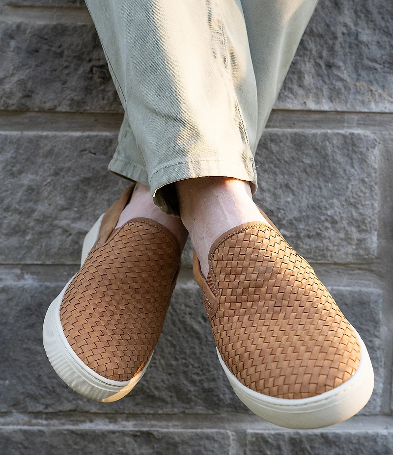 Flag LTD. Men's Cameron Woven Leather Slip On Sneakers