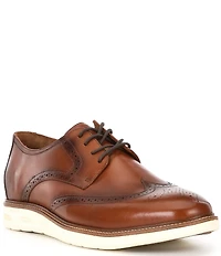 Flag LTD. Men's Colston Leather Hybrid Brogue Detail Wingtip Oxfords