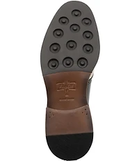 Flag LTD. Men's Copley Nubuck Leather Brogue Detail Saddle Dress Oxfords