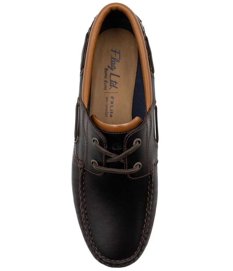 Flag LTD. Men's Delmar Lace Waterproof Leather 2-Eye Boat Shoes