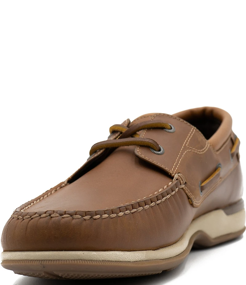 Flag LTD. Men's Delmar Lace Waterproof Leather 2-Eye Boat Shoes