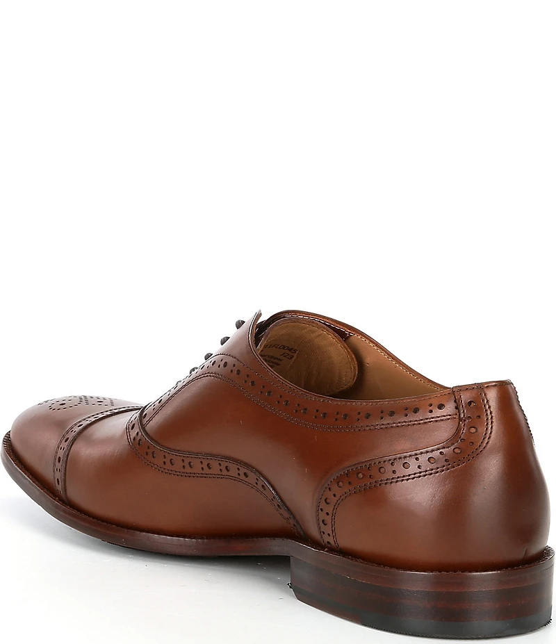 Flag LTD. Men's Harmon Leather Brogue Detail Cap Toe Dress Oxfords