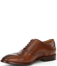 Flag LTD. Men's Harmon Leather Brogue Detail Cap Toe Dress Oxfords