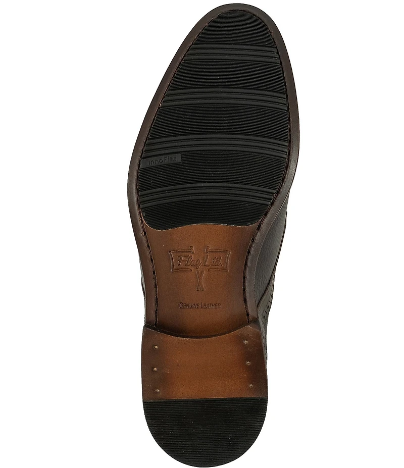 Flag LTD. Men's Harmon Leather Brogue Detail Cap Toe Dress Oxfords