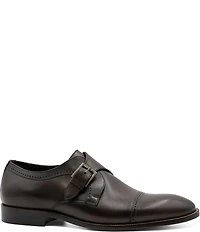 Flag LTD. Men's Harmon Cap Toe Leather Monk Strap Oxfords
