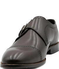 Flag LTD. Men's Harmon Cap Toe Leather Monk Strap Oxfords