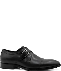 Flag LTD. Men's Harmon Cap Toe Leather Monk Strap Oxfords