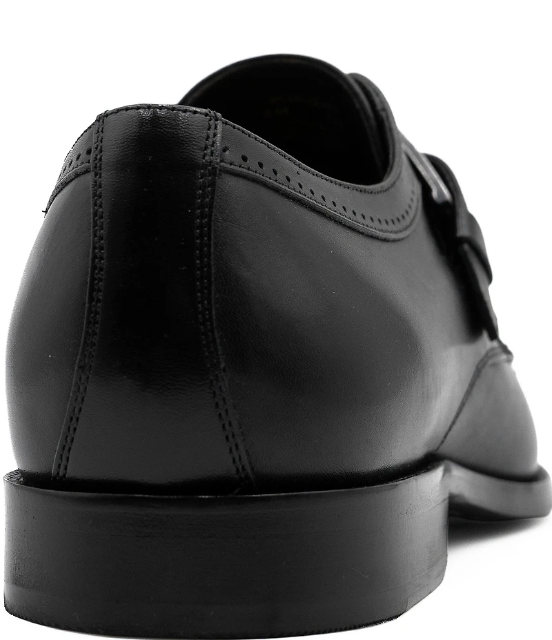Flag LTD. Men's Harmon Cap Toe Leather Monk Strap Oxfords