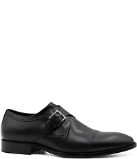 Flag LTD. Men's Harmon Cap Toe Leather Monk Strap Oxfords