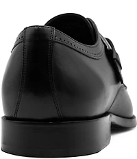 Flag LTD. Men's Harmon Cap Toe Leather Monk Strap Oxfords