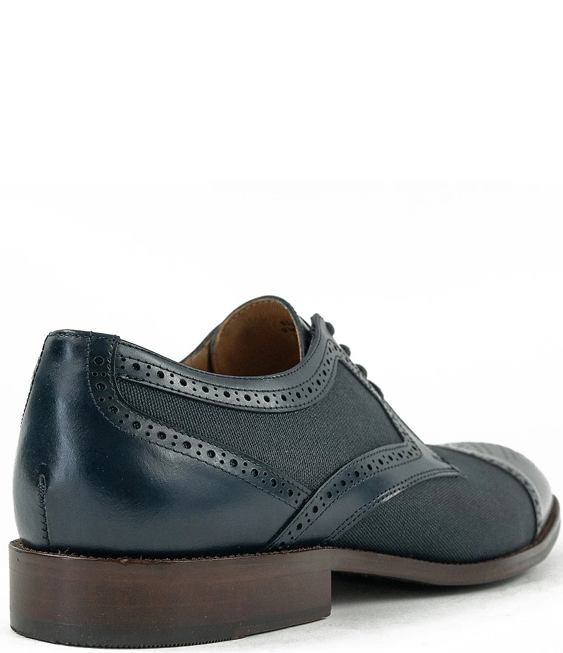 Flag LTD. Men's Harmon Linen Brogue Detail Cap Toe Oxfords