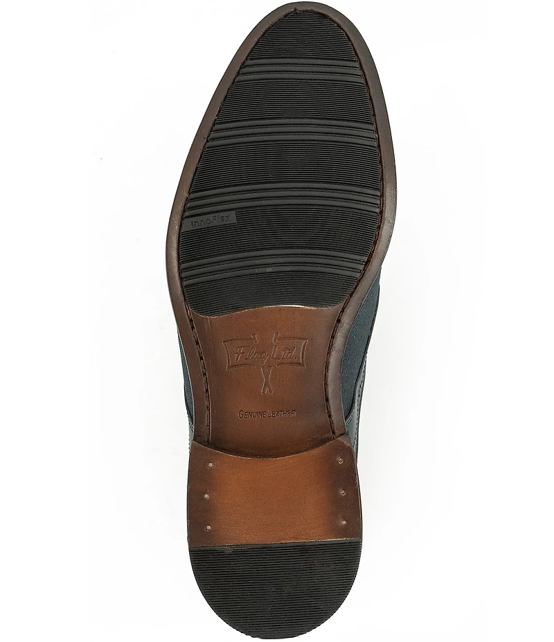 Flag LTD. Men's Harmon Linen Brogue Detail Cap Toe Oxfords