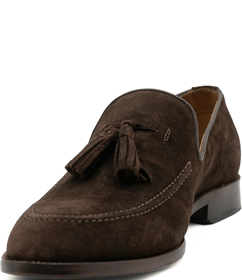 Flag LTD. Men's Harmon Suede Tassel Moc Toe Loafers