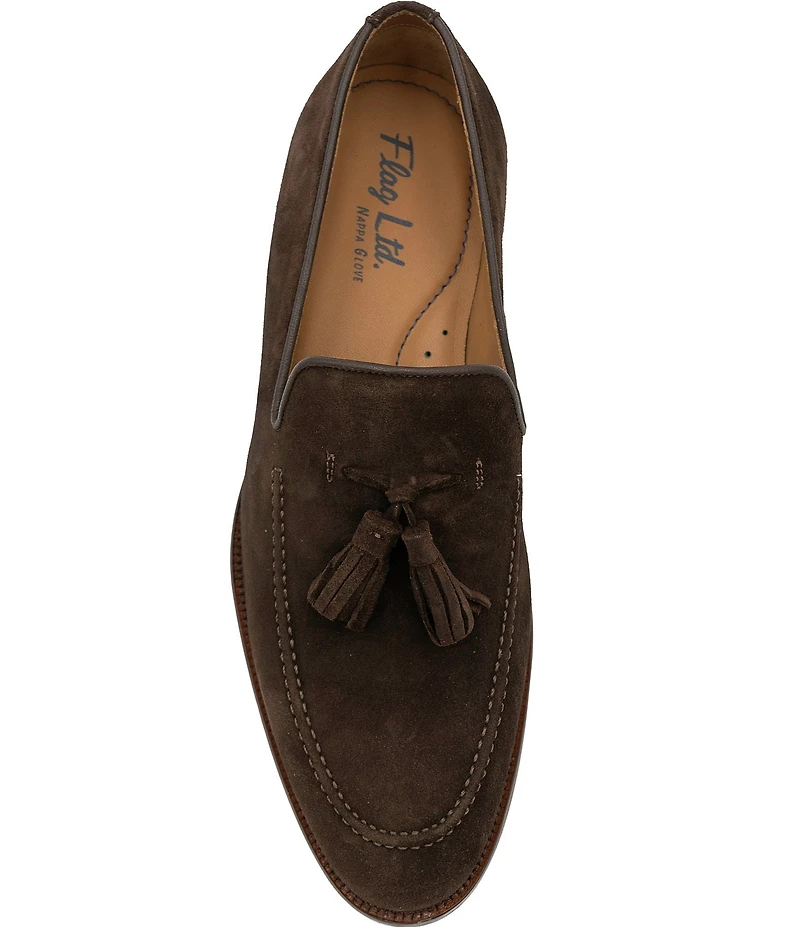 Flag LTD. Men's Harmon Suede Tassel Moc Toe Loafers
