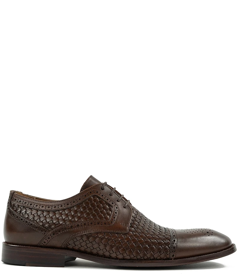 Flag LTD. Men's Harmon Woven Leather Cap Toe Dress Oxfords