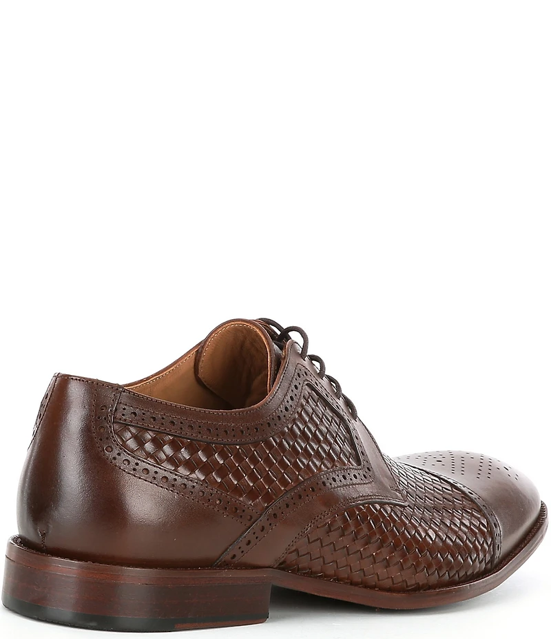 Flag LTD. Men's Harmon Woven Leather Cap Toe Dress Oxfords
